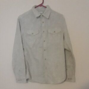 Sonoma Goods For Life,Boy's Small Brushed Heather Gray Button Up,Long Sleeves